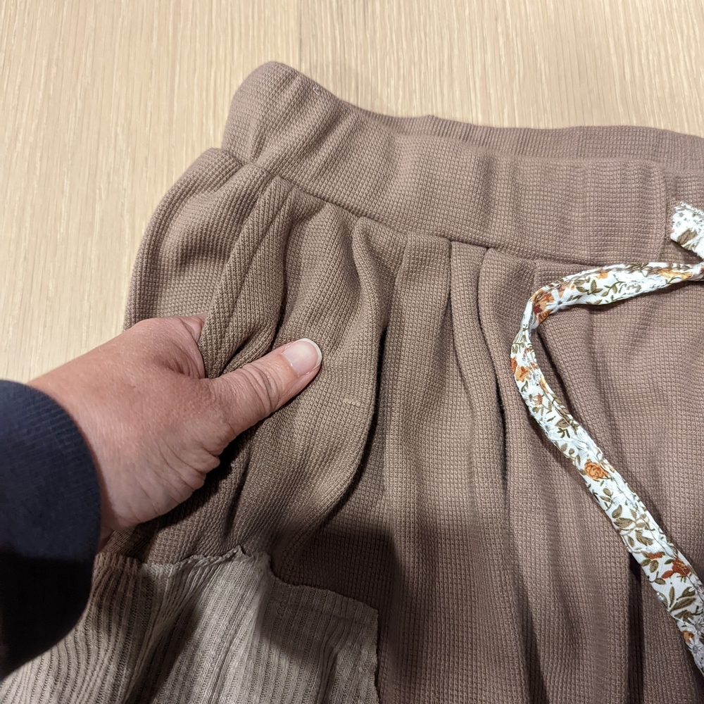 Brown Patchwork Oversized Pants - image 5